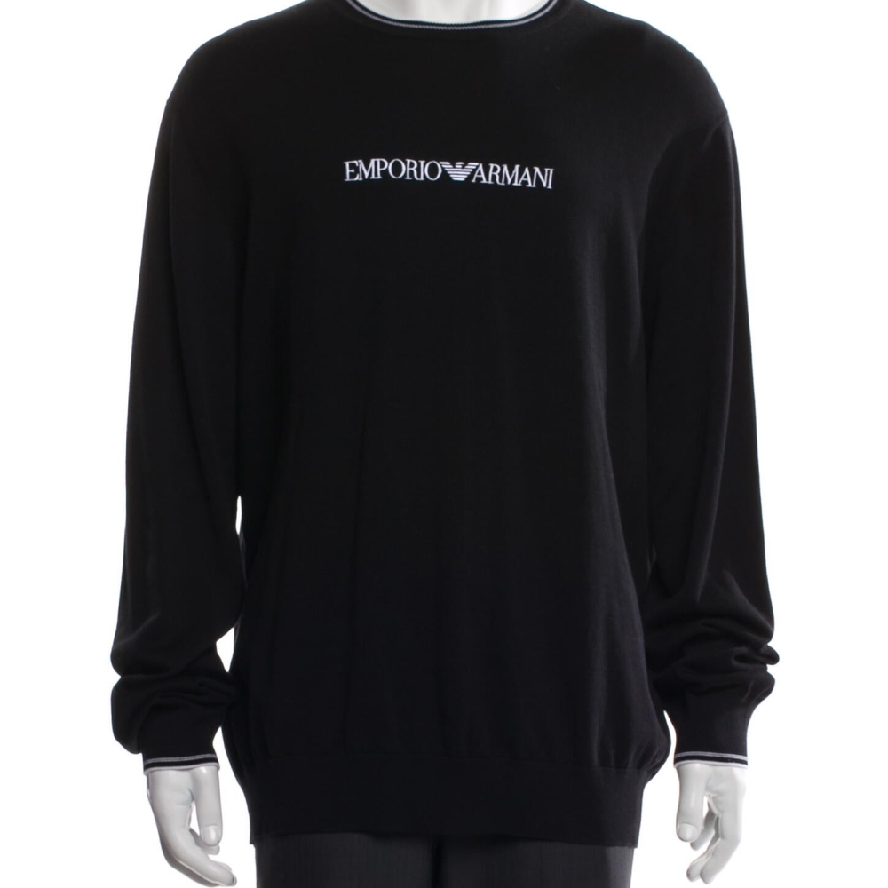 Men's Emporio Armani Black Crewneck Sweater
